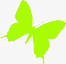 春季绿色卡通蝴蝶