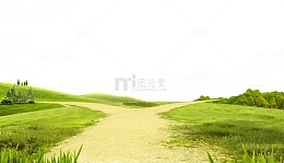 草地陆地海报背景