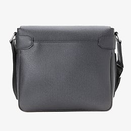 LV路易威登男士黑灰色牛皮包背面