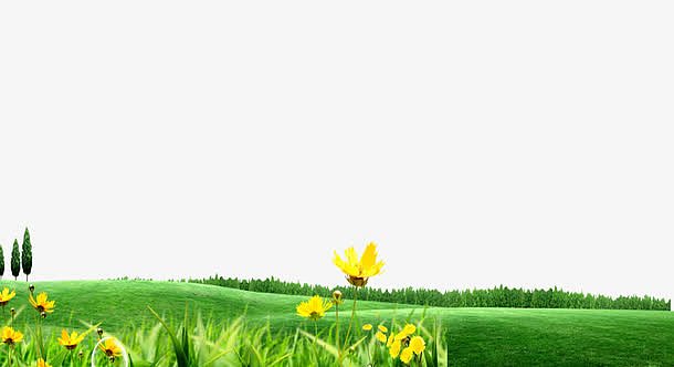 草地森林背景免抠素材