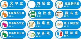 蓝色会议室门牌免费下载
