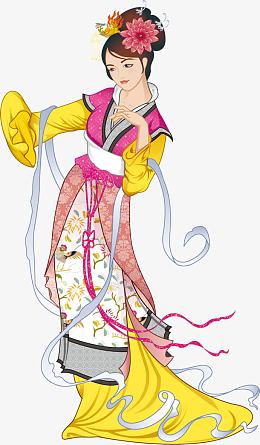 矢量跳舞的美女素材免费下载_觅元素