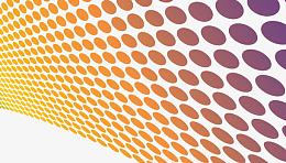 矢量彩色动感波点底纹