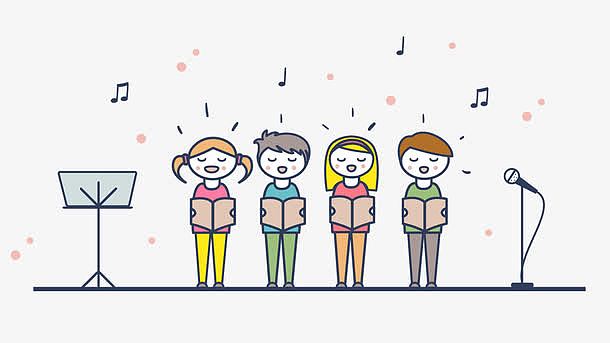 卡通儿童合唱团