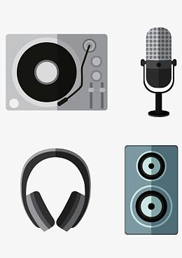 科技收音机话筒矢量图