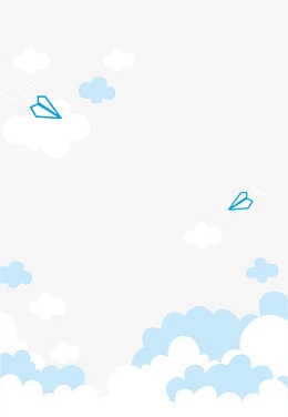 卡通云纸飞机