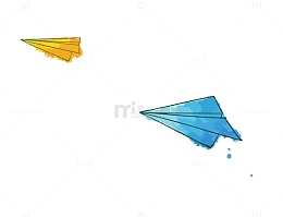 卡通纸飞机矢量