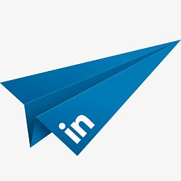 蓝色联系在LinkedIn折纸