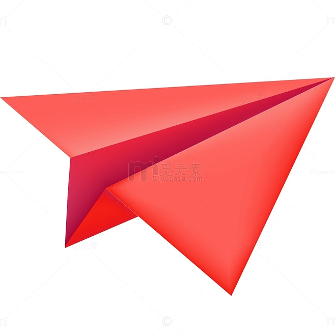 红色的纸飞机