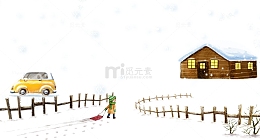 滑雪车的小女孩