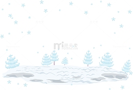 矢量雪地素材