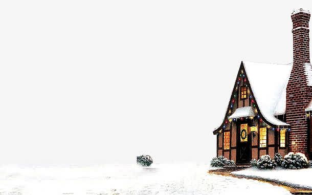 房子和雪地