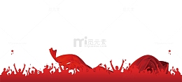 红色剪影