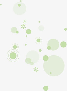 绿色卡通春天气泡