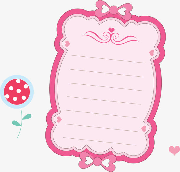 粉色边框表格框素材