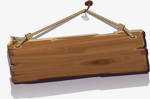 木板指示牌设计矢量素材