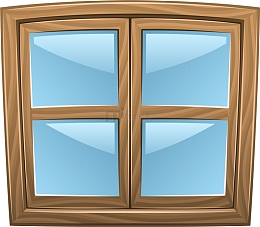卡通矢量窗户