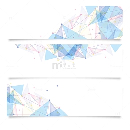 淡雅线条几何形状banner背景装饰