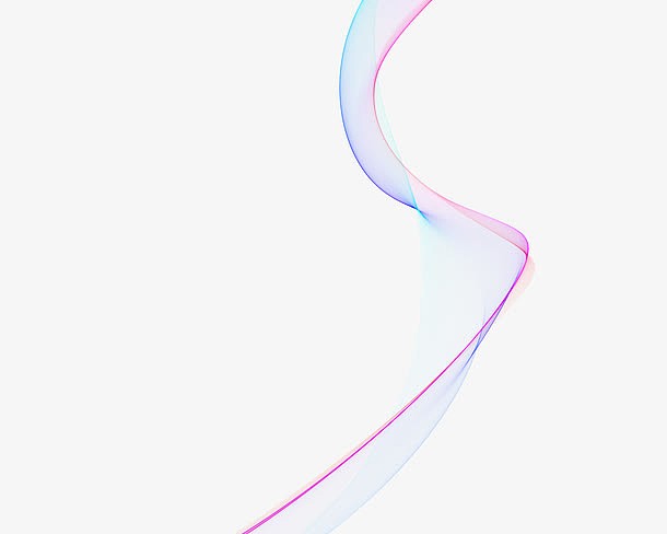 几何曲线彩色线条