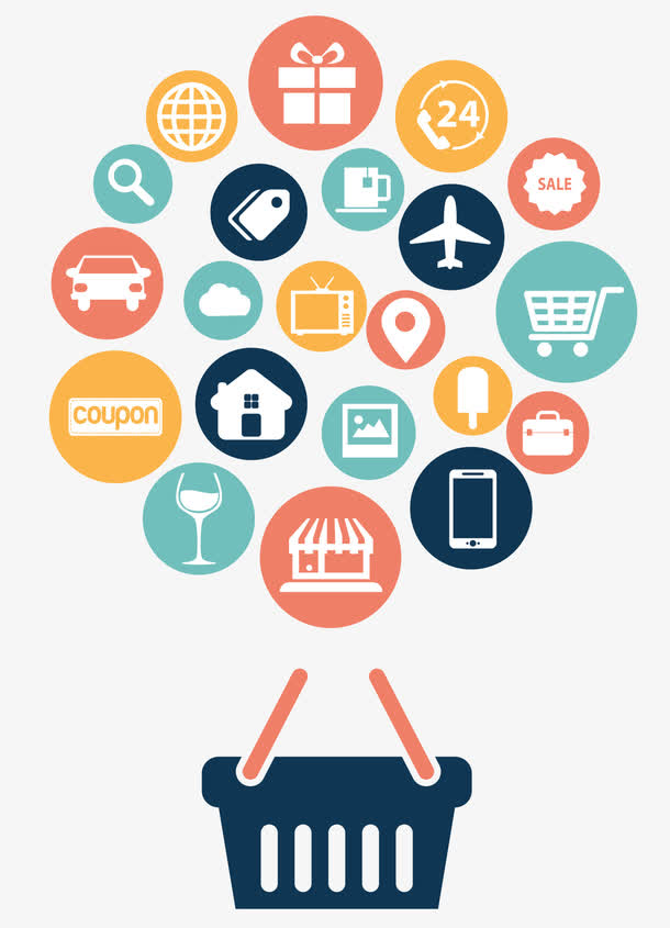 互联网矢量素材图标购物素材免费下载_觅元素