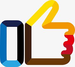 矢量手绘大拇指