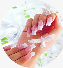白色法式美甲造型