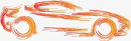生动笔触汽车矢量素材