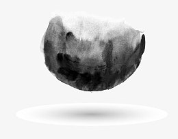 中国风水墨笔触笔刷矢量素材