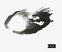 中国风水墨笔触笔刷矢量素材