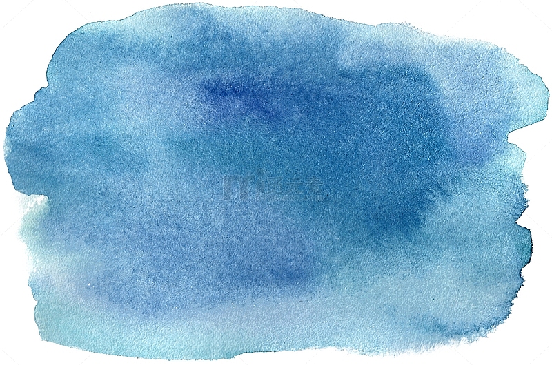 蓝色水墨效果