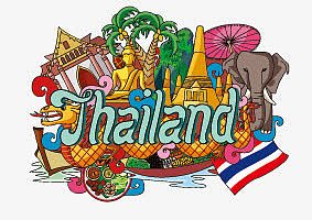 泰国文化旅游宣传矢量