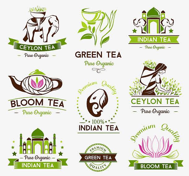 泰国绿色清新茶叶图标