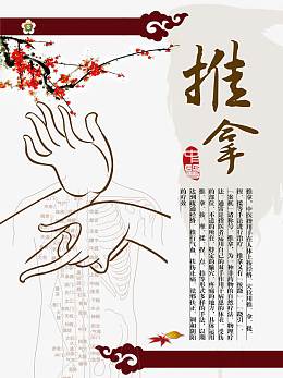 中国风中医筋脉推拿素材背景