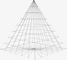 黑色网格3D金字塔