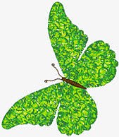 绿色创意设计蝴蝶造型