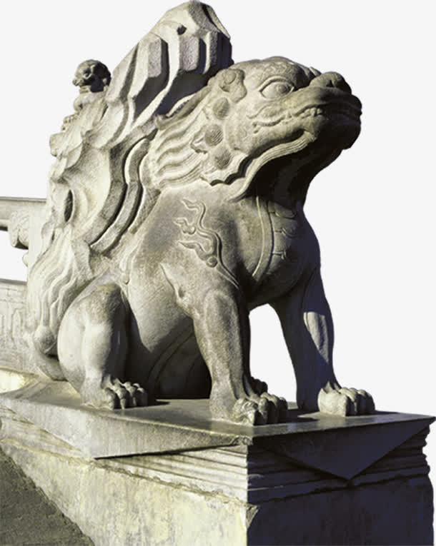 石狮子造型风景户外