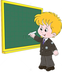 黑板上写字的小朋友