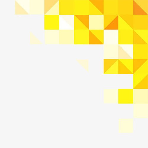 黄色几何拼接方块