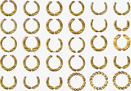 金色麦穗边框矢量素材