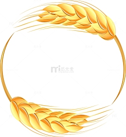 唯美麦穗边框