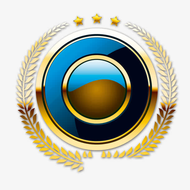 金色麦穗边徽图