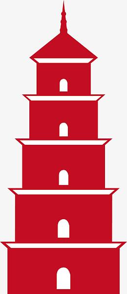 高塔建筑剪影北京剪影元素