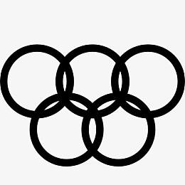 体育奥林匹克五环图标