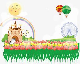 矢量梦想花园素材