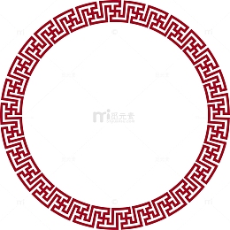 中国风圆形边框