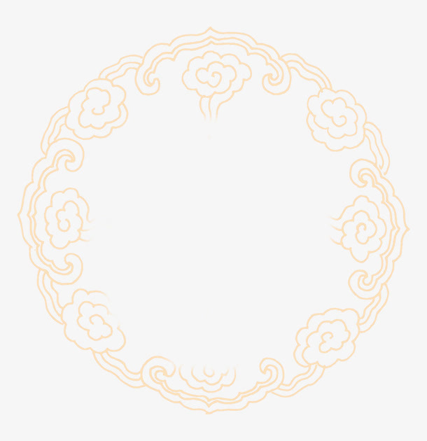 中式祥云边框
