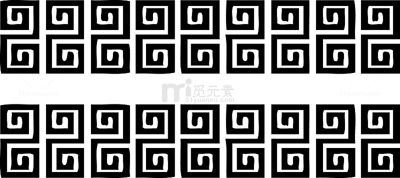 中式复古3D花纹边框回纹边框
