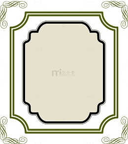 矢量花纹边框沙漠色驼色方形