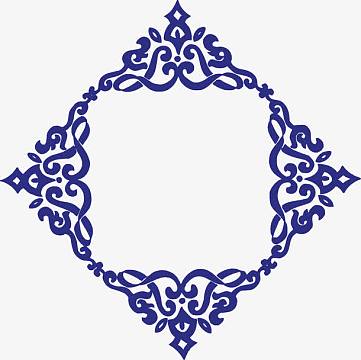 矢量青花边框
