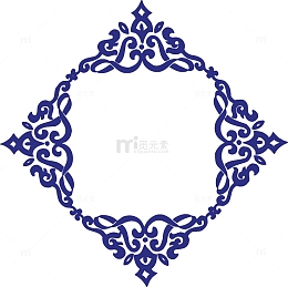 矢量青花边框